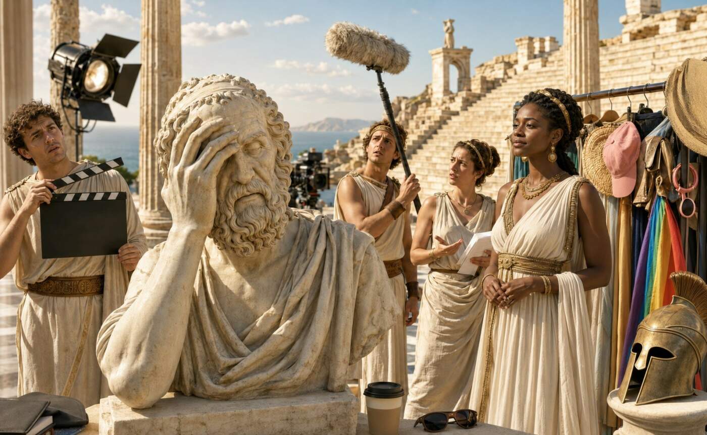 &Eta; &mu;&alpha;ύ&rho;&eta; &Omega;&rho;&alpha;ί&alpha; &Epsilon;&lambda;έ&nu;&eta; &kappa;&alpha;&iota; &omicron; &laquo;&rho;&alpha;&tau;&sigma;&iota;&sigma;&tau;ή&sigmaf;&raquo; Ό&mu;&eta;&rho;&omicron;&sigmaf;